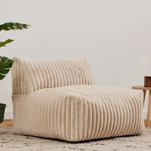 icon Tetra Ribbed Faux Fur Floor Sofa Bean Bag Extra Large Chair Section