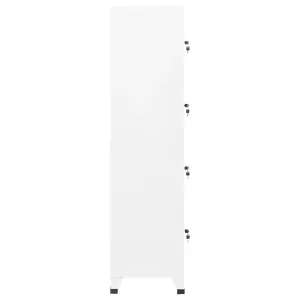 Berkfield Locker Cabinet White 38x45x180 cm Steel