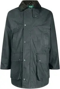 Hoggs Of Fife Woodsman Waxed Jacket, Olive / XL