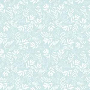 Galerie Tiny Tots 2 Turquoise Koala Leaf Smooth Wallpaper