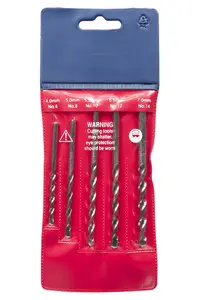 UK Drills Masonry Drill Bit Set 5 from 4mm to 7mm For Stone Concrete Brick Drilling