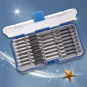 Faithfull 16-Piece Long Impact Bit Set with Durable Case for Professional Use