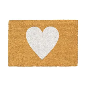 Nicola Spring - Coir Door Mat White / 1.6cm H x 60cm L x 40cm W