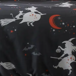 Flying Witches Glow in the Dark Duvet Cover Set