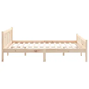 Berkfield Bed Frame Solid Wood 120x190 cm Small Double