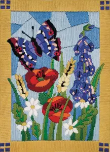 STAINED GLASS B/FLY - Long Stitch Kit: Stained Glass Butterfly - Anchor