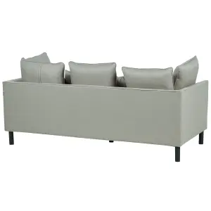 3 Seater Fabric Sofa Grey FENSTAD