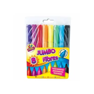 ArtBox Jumbo Colouring Pens (Pack of 8) Multicoloured (One Size)