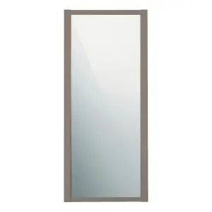 Spacepro Shaker Stone grey Single panel Mirrored Sliding wardrobe door (H) 226mm x (W) 762mm