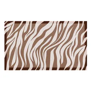 Brown Zebra Pattern Indoor & Outdoor Doormat - 70x40cm