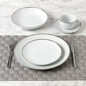 30pc Platinum Trimmed Band Dinner Set