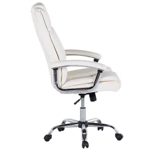 Executive Chair Faux Leather Cream ADVANCE