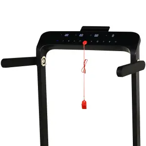 HOMCOM 1.85HP Foldable Electric Treadmill Fitness Safety Lock LED screen-Black