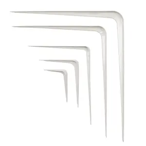 GoodHome White Steel Shelving bracket (H)100mm (D)75mm