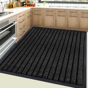 Non-Slip Indoor Outdoor Door Mat Black / Rectangle 45 x 75 cm