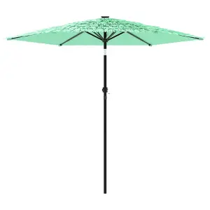 Berkfield Garden Parasol with Steel Pole Green 223x223x213 cm