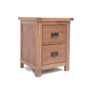 Padua 2 Drawer Bedside Table Brass Drop Handle