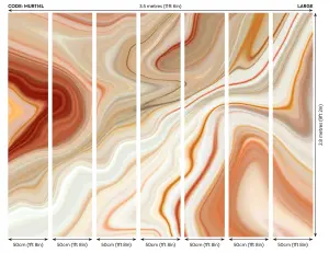 Origin Murals Marble Effect Orange Matt Smooth Paste the Wall Mural 350cm wide x 280cm high