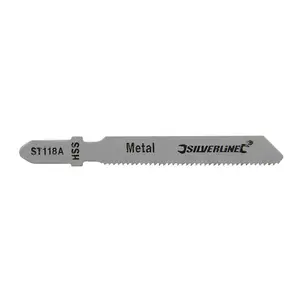 5 PACK 50mm Bayonet Jigsaw Blades HCS Wavy Set Teeth Thin Sheet Metal Cutter