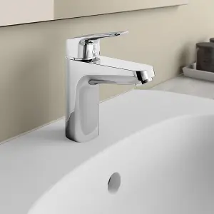 Ideal Standard Ceraflex Grande Mixer Basin Tap without Pop Up Waste, B2326AA, Chrome