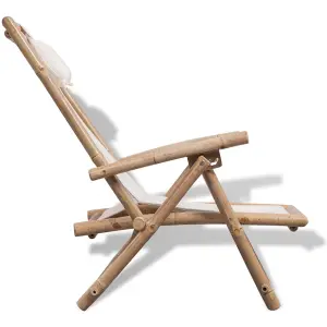 Berkfield Outdoor Deck Chair Bamboo