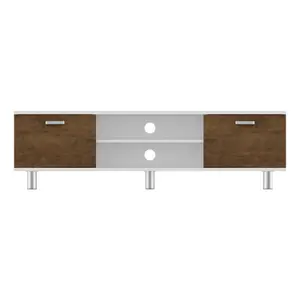 AVF  Omaha 1.5m TV Stand, for TVs up to 65" - Walnut and White