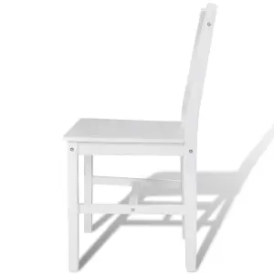 Berkfield Dining Chairs 4 pcs White Pinewood