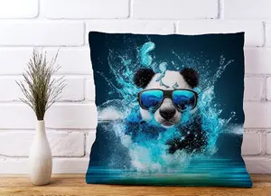 Panda Splashart Water Cushions 45cm x 45cm