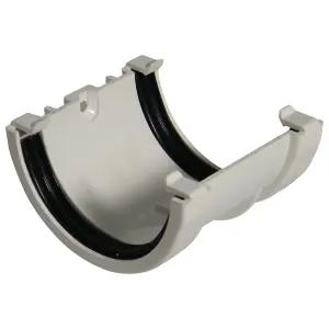 FloPlast Miniflo White Half round Union Bracket (Dia) 76mm