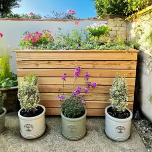 Marta Larch timber deep Trough planter 1220x420mm