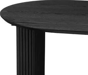 DUSK Hattie Panel Oval Dining Table - Black