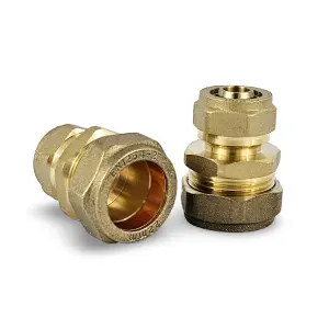 Adapter Reducer 16mm Barrier Plastic Pipe x 22mm Compression Copper Pipe