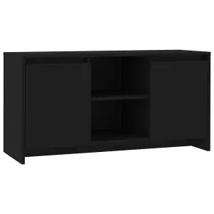 vidaXL TV Cabinet Black 102x37.5x52.5 cm Engineered Wood