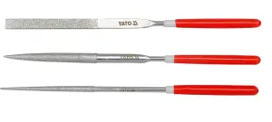 Yato professional jewelers diamond precision needle file metal set of 3 (YT-6143