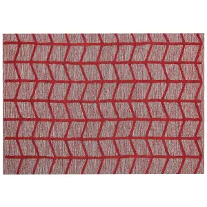 Cotton Area Rug 160 x 230 cm Red SIVAS