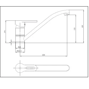 Ailsa Chrome Kitchen Sink Mixer Tap T26