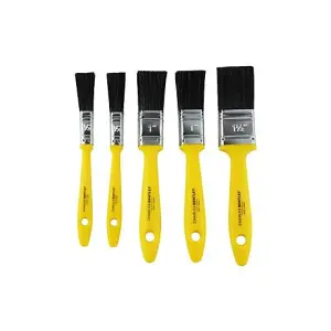 Charles Bentley Bulldozer 770 Paint Brush 10 Pack Soft Grip Yellow Assorted Durable Synthetic Filament