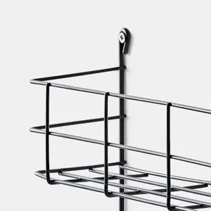 GoodHome 2 tier Anthracite Non-magnetic Steel Shelving (L)380mm