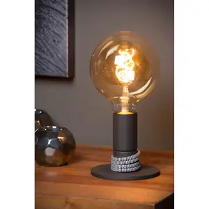 Lucide Marit Modern Table Lamp - 1xE27 - Black