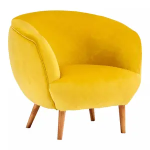 Interiors by Premier Oscar Yellow Fabric Chair