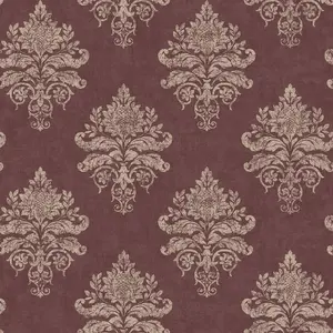 Galerie Nordic Elements Red Damask Medallion Wallpaper Roll