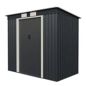 Charles Bentley Metal Galvanised Steel Shed 6.6ft x 4ft