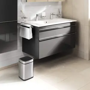 Durable Smart Gesture Motion Sensor Kitchen Bin - Stainless Steel - 6L Silver