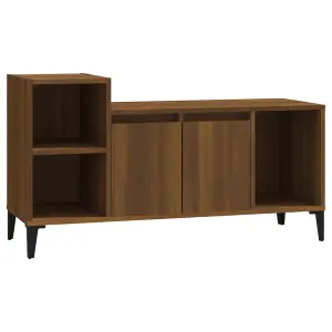 Berkfield TV Cabinet Brown Oak 100x35x55 cm Engineered Wood