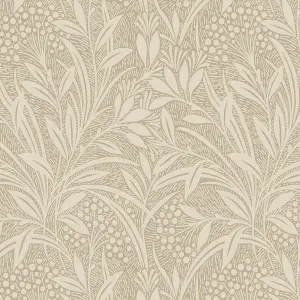 Laura Ashley Barley Neutral Leaf Smooth Wallpaper