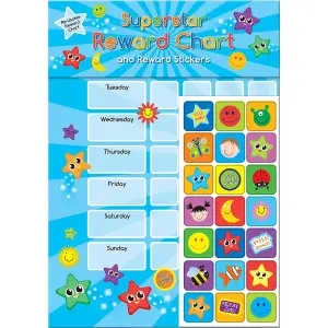 Paper Projects Super Star A3 Reward Stickers Set (Pack of 70) Blue/Multicoloured (One Size)