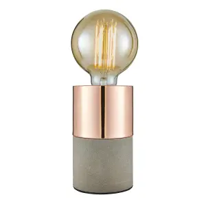 Inlight Capri Cylinder Matt copper effect Table lamp