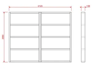 Wooden shed bases 7x7 (W-212cm x D-206cm), made of 38mm x 140mm