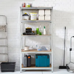 Neo Large Galvanised 5 Tier Garage Shelving Racking