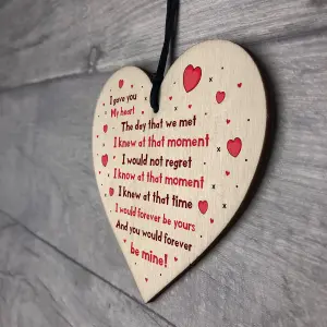 Handmade Gift For Husband Wife Boyfriend Girlfriend Wooden Heart Valentines Gift